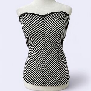 White House Black Market Chevron Stripe Tube Top